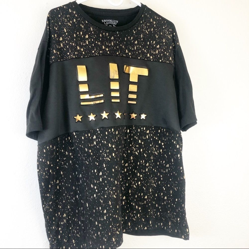 Brooklyn Laundry Black short Sleeve Shirt size 2XL